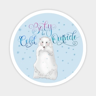 Ice bear in winter Magnet